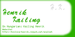 henrik kailing business card